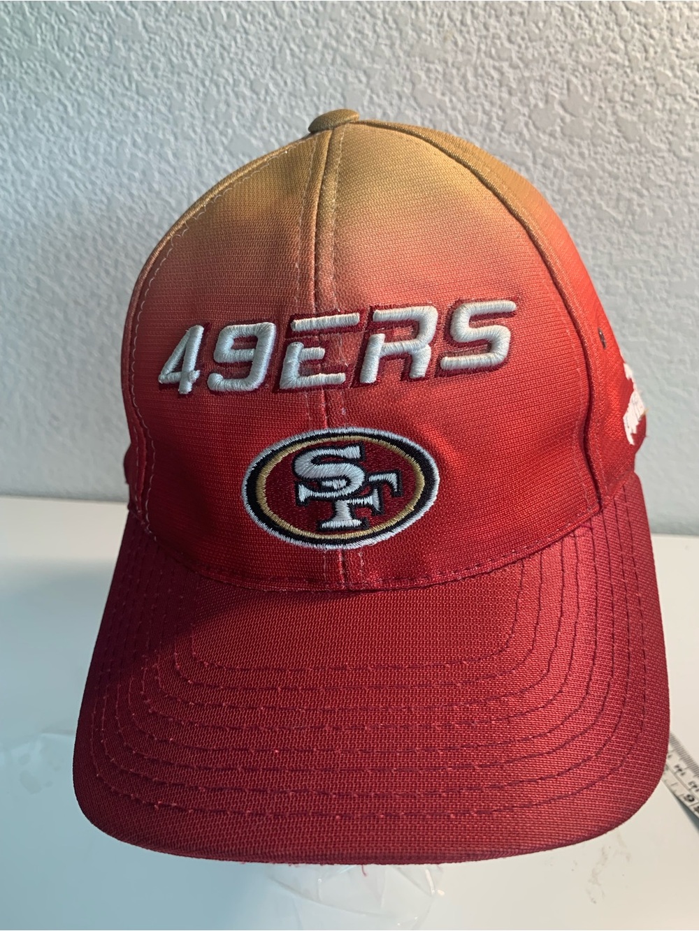 NFL Pro Line  49ers Red and White Athletic Cap Interior Label